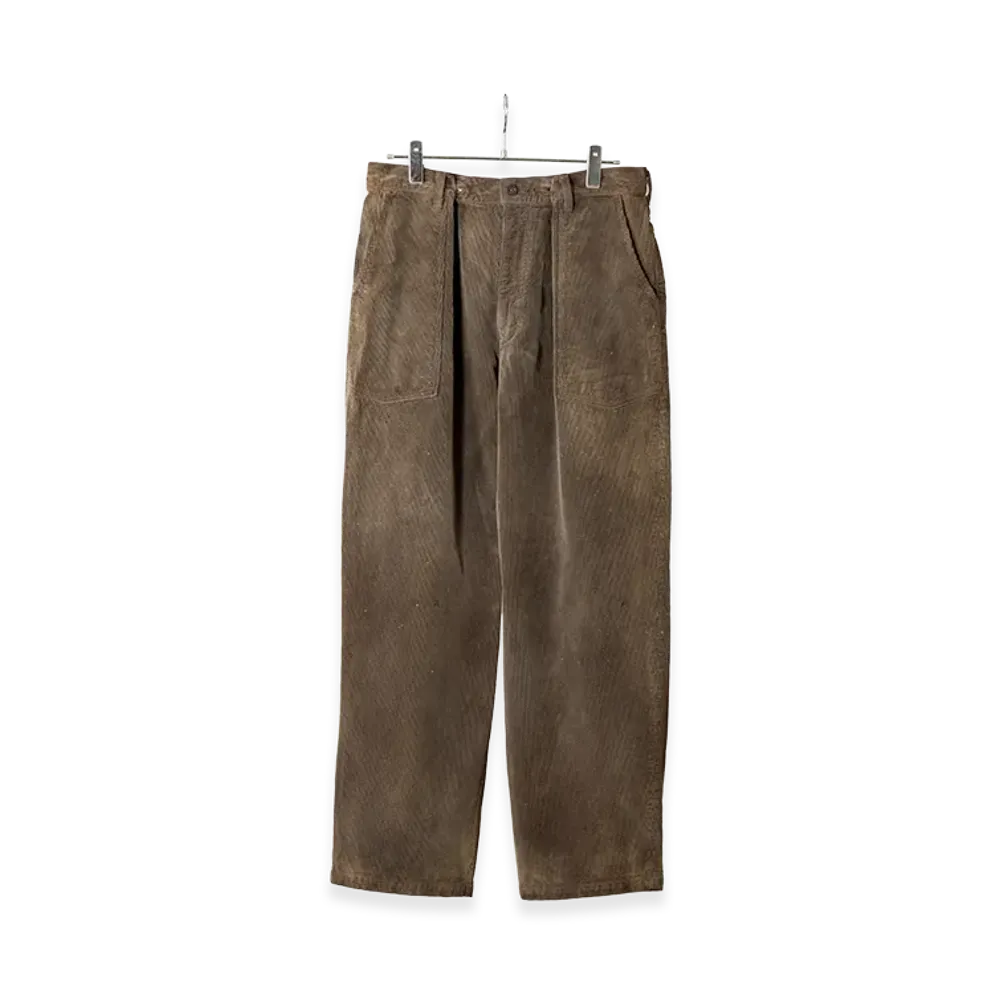 ANCELLM Aging Corduroy Baker Pants "Brown"