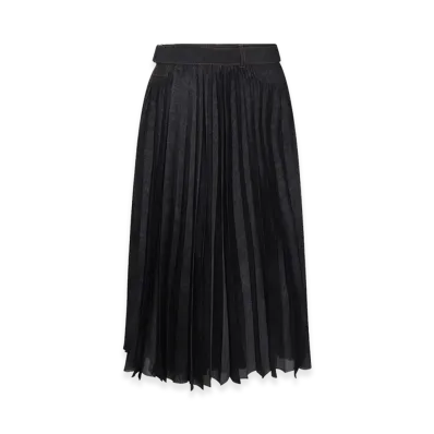 sacai Women's Pleated Skirt "Dark Blue"