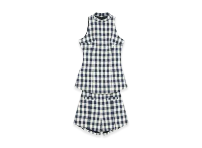 ANDMARY Women's Abbie Gingham Check Set Up "Navy"