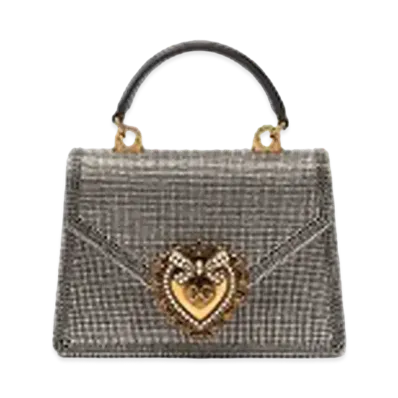 Dolce&Gabbana Devotion Bag Small Rhinestone Chain "Color"