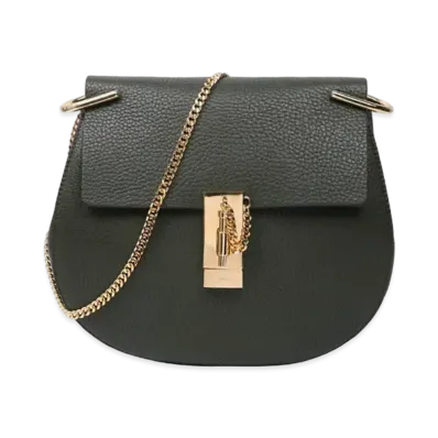 Chloe Drew Leather Chain Shoulder Bag "Black"