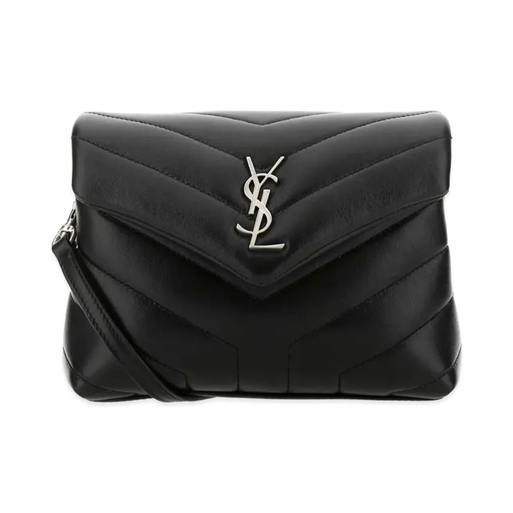 Saint Laurent Women's Leather Toy Loulou Crossbody Bag "Black"