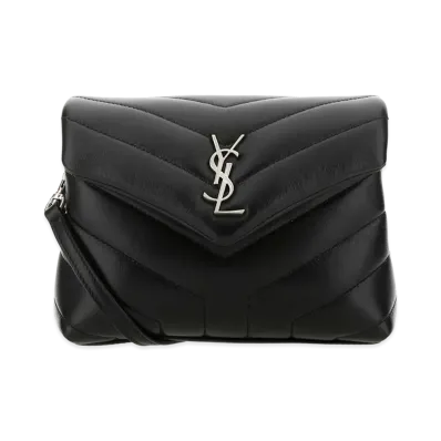 Saint Laurent Women's Leather Toy Loulou Crossbody Bag "Black"