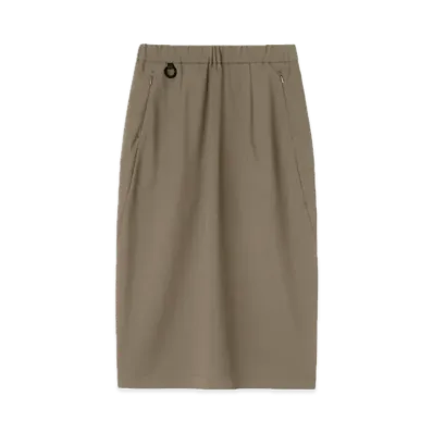 DESCENTE ALLTERRAIN Tech Straight Silhouette Skirt "Mocha"