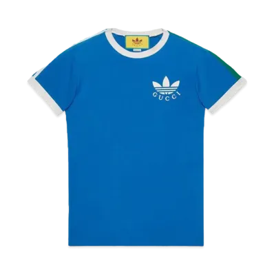 adidas x GUCCI Trefoil Print T-Shirt "Blue"