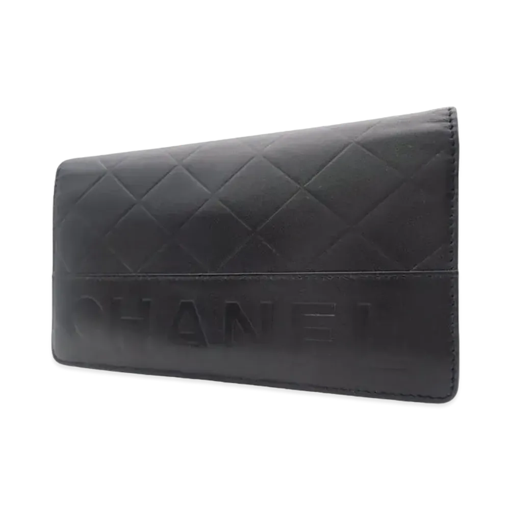 CHANEL Matelasse Long Wallet "Black"