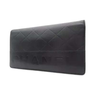 CHANEL Matelasse Long Wallet "Black"