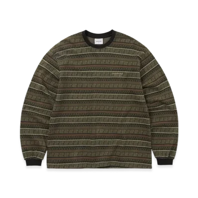thisisneverthat Pattern Striped L/S Tee "Khaki"