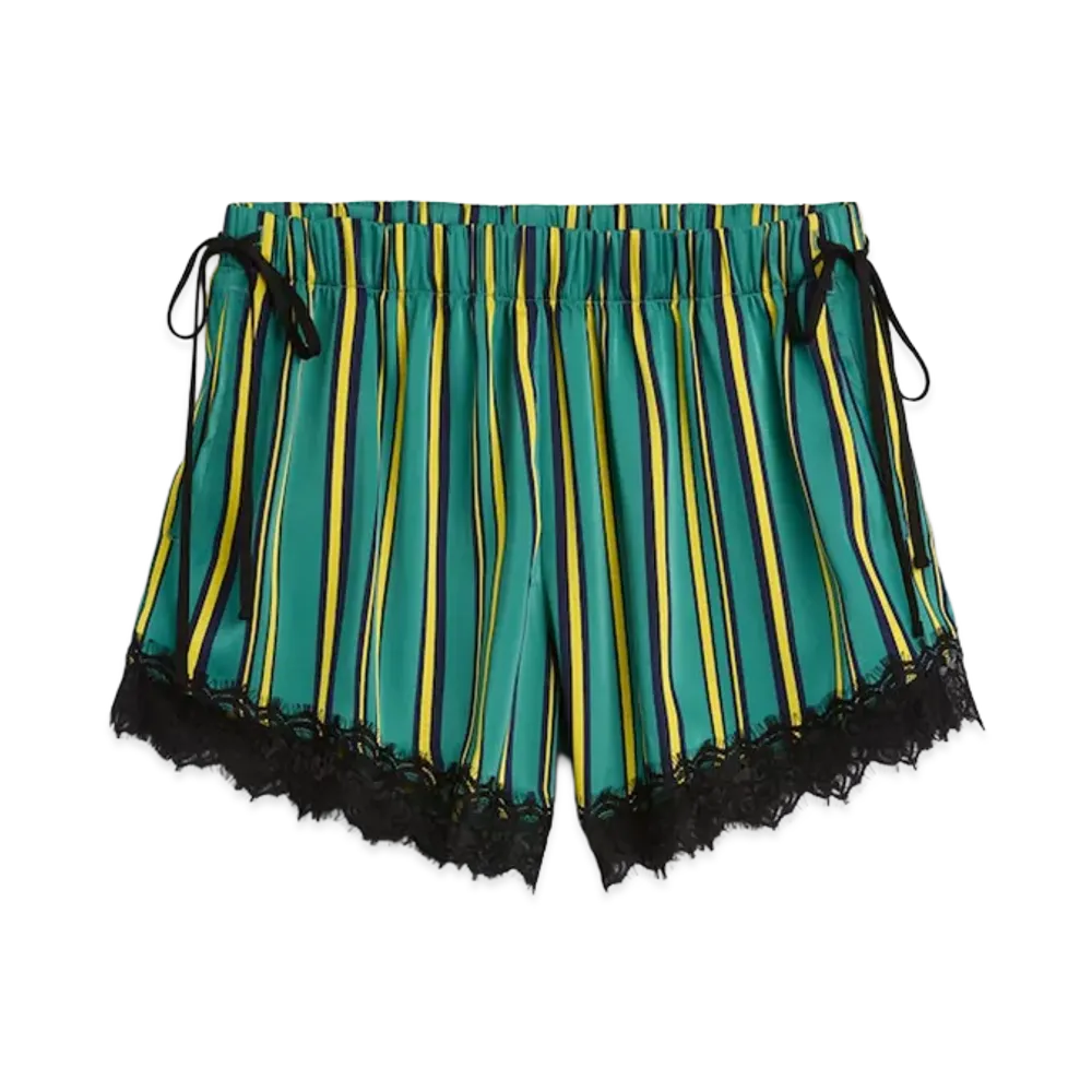 Gap x Sean Wotherspoon Women's Recycled Satin Stripe Easy Waist Shorts "Navy Multi Stripe"