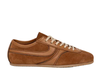 DRIES VAN NOTEN Women's Suede Sneakers "Tan"