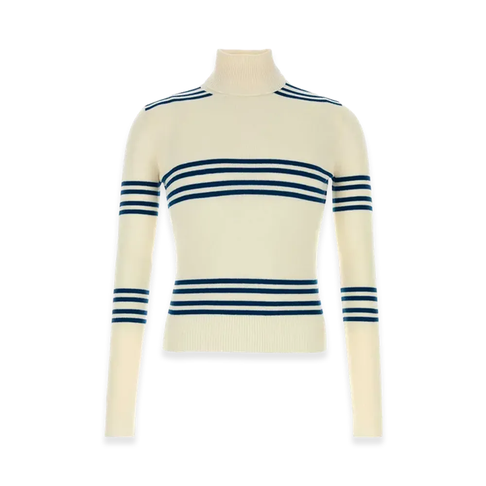 PRADA Embroidered Wool Sweater "Stripped"