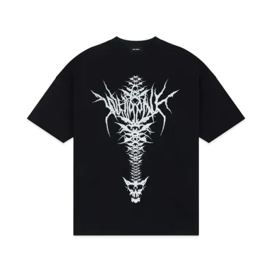 WE11DONE Spine Skull T-shirt "Black"
