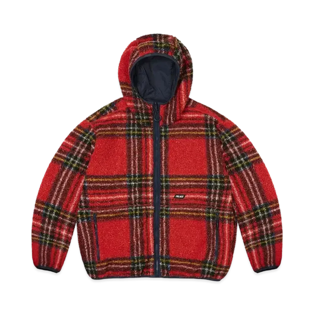 PALACE Reversible Check Fleece Jacket "Red"