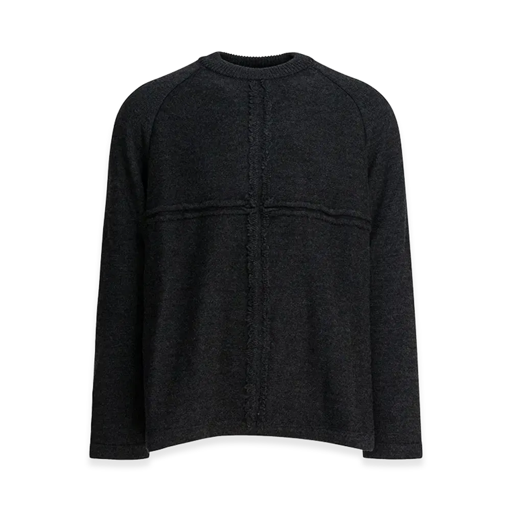 COMME des GARCONS HOMME Wool Crewneck Sweater "Dark Gray"