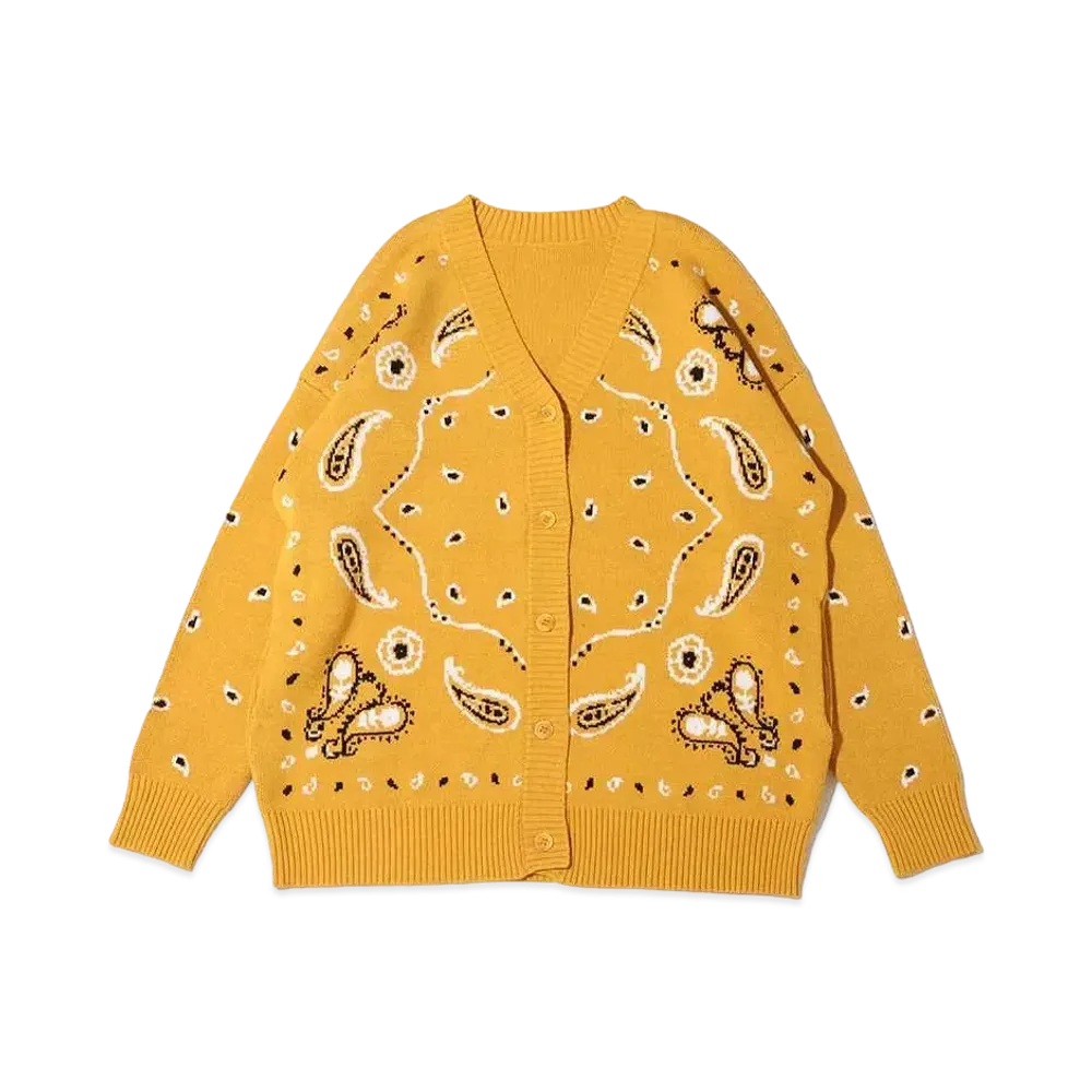 atmos pink x Riehata Paisley Gala Cardigan "Yellow"