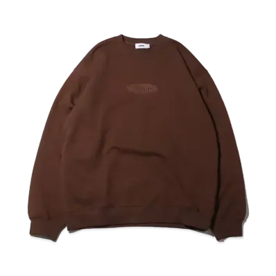 atmos Oval Logo Crewneck Sweatshirt "Brown"