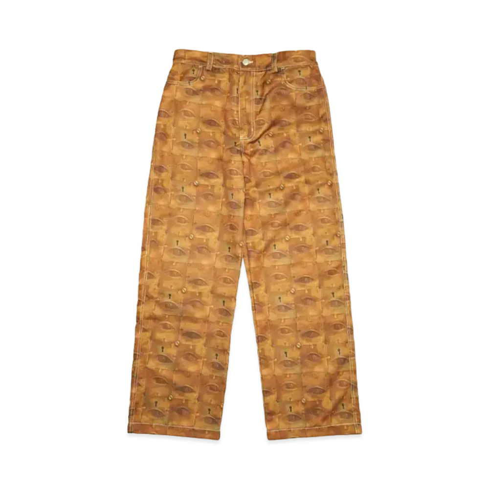 Pas Une Marque Puzzle Locket Mosaic Trousers "BROWN"