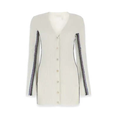 Chloe Women's Wool Cardigan "White"