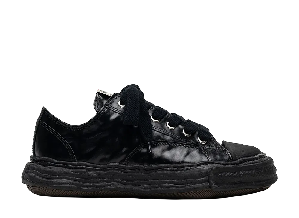 Maison MIHARA YASUHIRO PETERSON23 OG Sole Wrinkled Leather Low-top Sneaker "Black/Black"