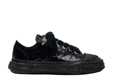 Maison MIHARA YASUHIRO PETERSON23 OG Sole Wrinkled Leather Low-top Sneaker "Black/Black"