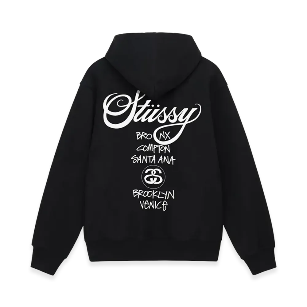 Stussy World Tour Hoodie 2023 "Black"