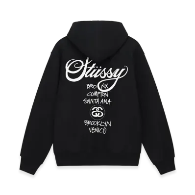 Stussy World Tour Hoodie 2023 "Black"