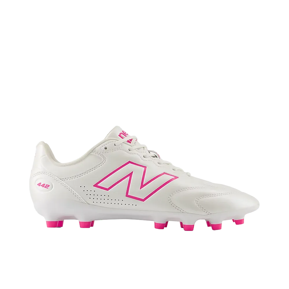 New Balance 442 Team HG/AG V3 "Sea Salt/Pink Heat/Gold Metallic"