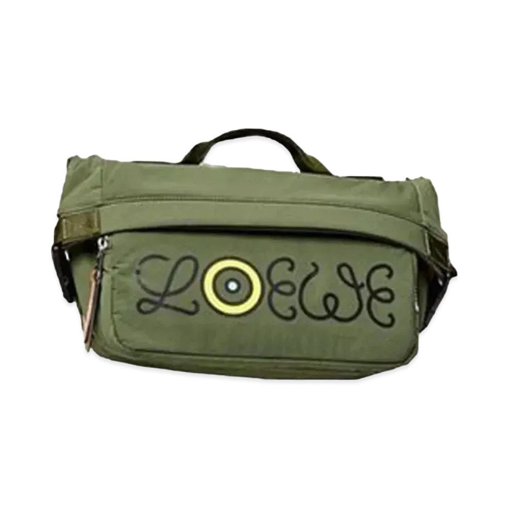 LOEWE Camera Bag In Recycled Nylon "Khaki Green"