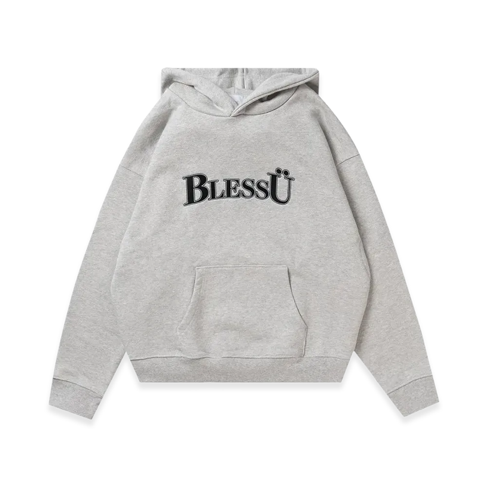 BLESS U BU OG Logo Hoodie "Heather Gray"