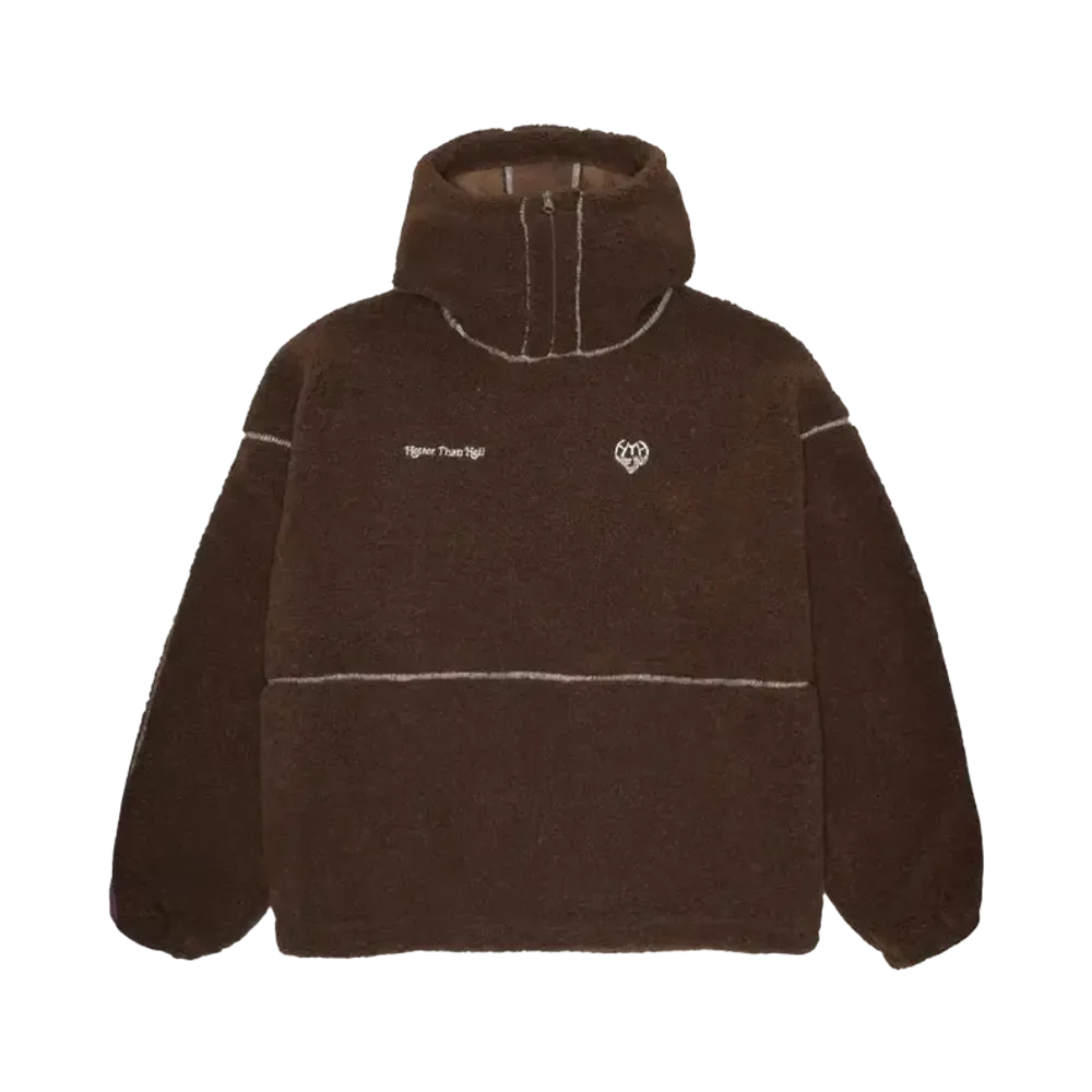 HTH boa zip hoodie "BROWN"