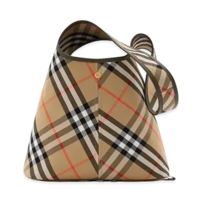 Burberry Small Check Shoulder Bag "Sand"