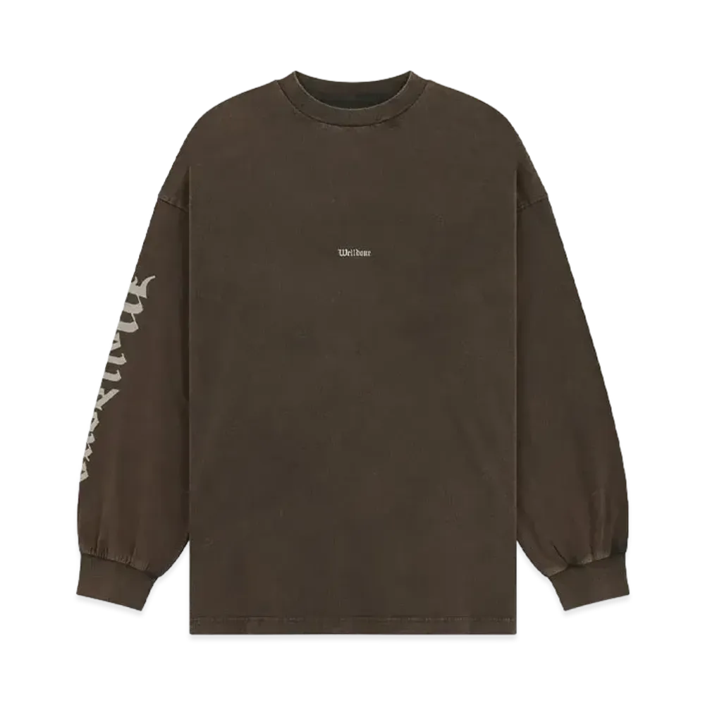 WE11DONE Gothic Logo T-shirt "Brown"