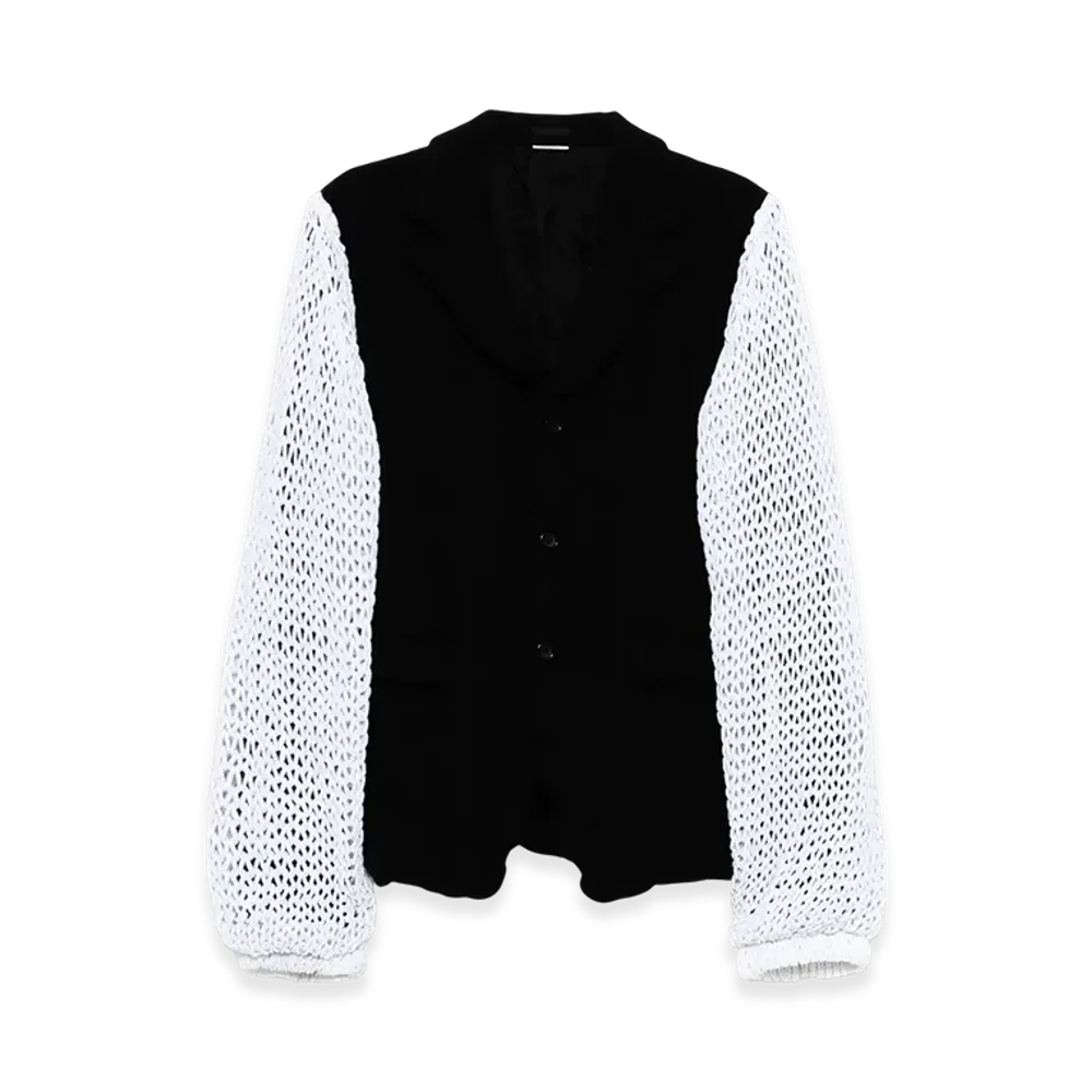 COMME des GARCONS HOMME PLUS Knit-Sleeve Jacket "Black"