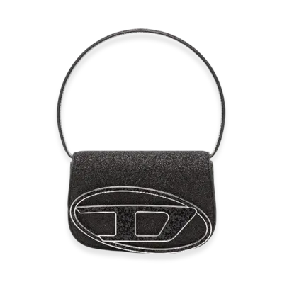 Diesel 1Dr 1Dr-Iconic Shoulder Bag In Glitter Fabric "Black"