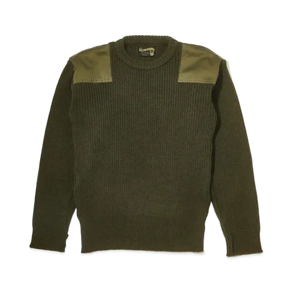 THE REAL McCOY'S Sweater, Service Wool "Olive"