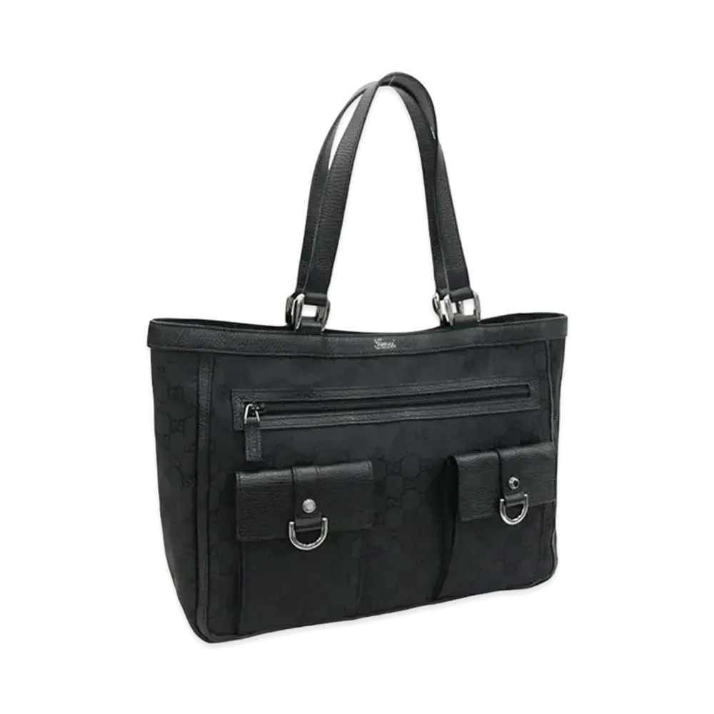 GUCCI GG Nylon Canvas Tote Bag "Black"