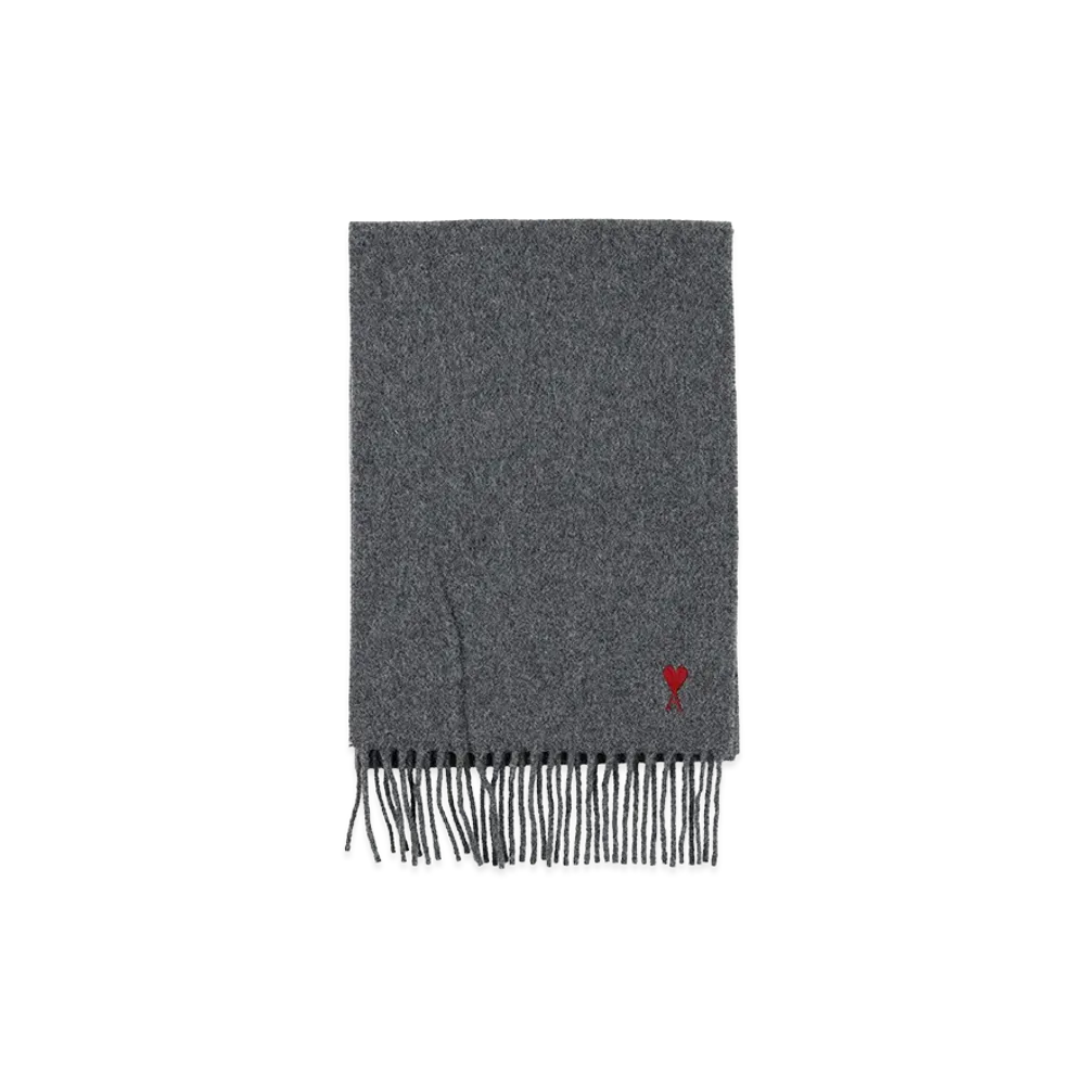 AMI PARIS Women's Scarfs "Grey/Red"
