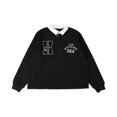 WIND AND SEA x HYSTERIC GLAMOUR Rugby Shirt "Black"