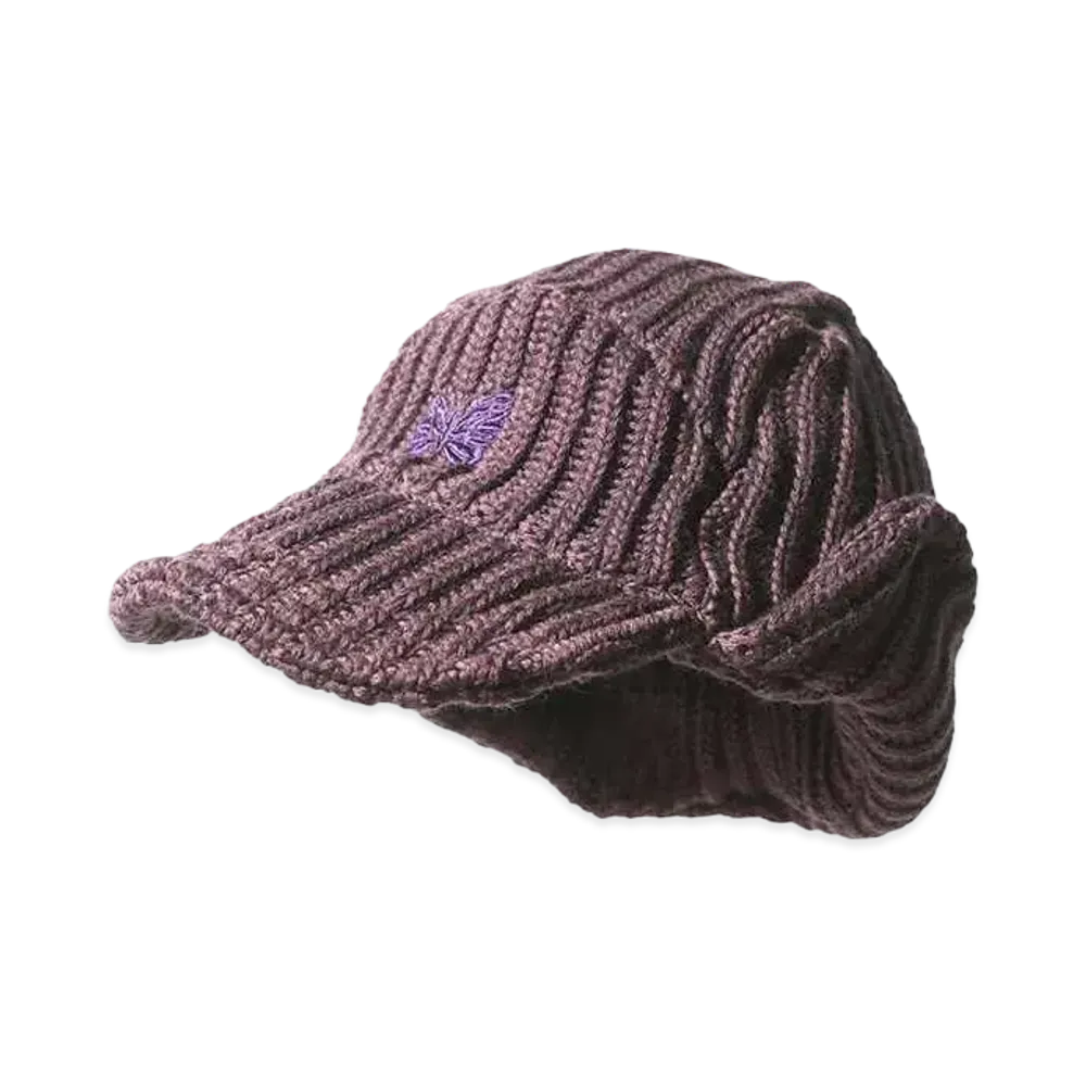 Needles Bird Shooting Cap Merino Wool "Purple"