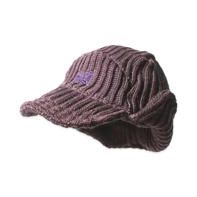 Needles Bird Shooting Cap Merino Wool "Purple"