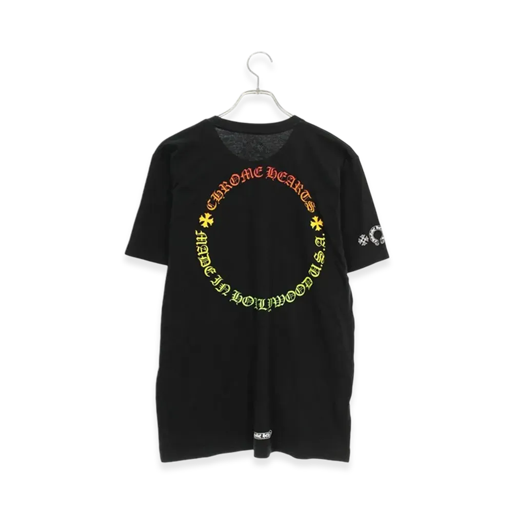 クロムハーツ グラデーションサークル バックプリント Tシャツ "ブラック"
