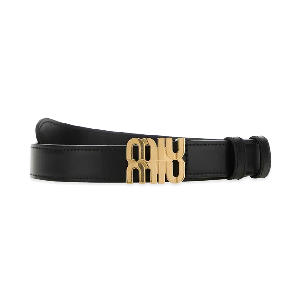 MIU MIU Women's Leather Belt "Black"