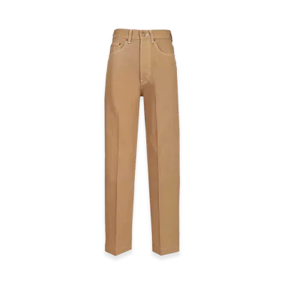 CELINE Women's Boyfriend Jeans Rigid Cotton Denim "Beige"