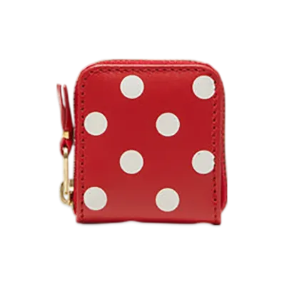COMME des GARCONS Wallet Dots Printed "Red"