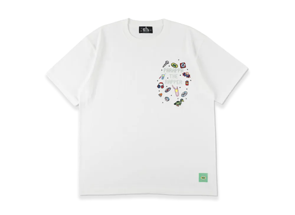 WIND AND SEA x Parappa The Rapper Parappa Rhinestone Tee "White"