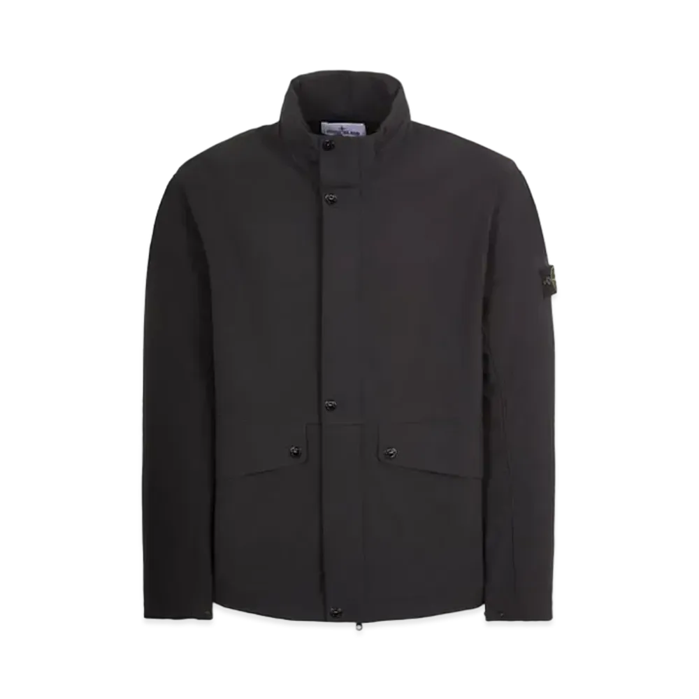 Stone Island 40327 Light Soft Shell-R_E.DYE Technology In Recycled Polyester "Black"