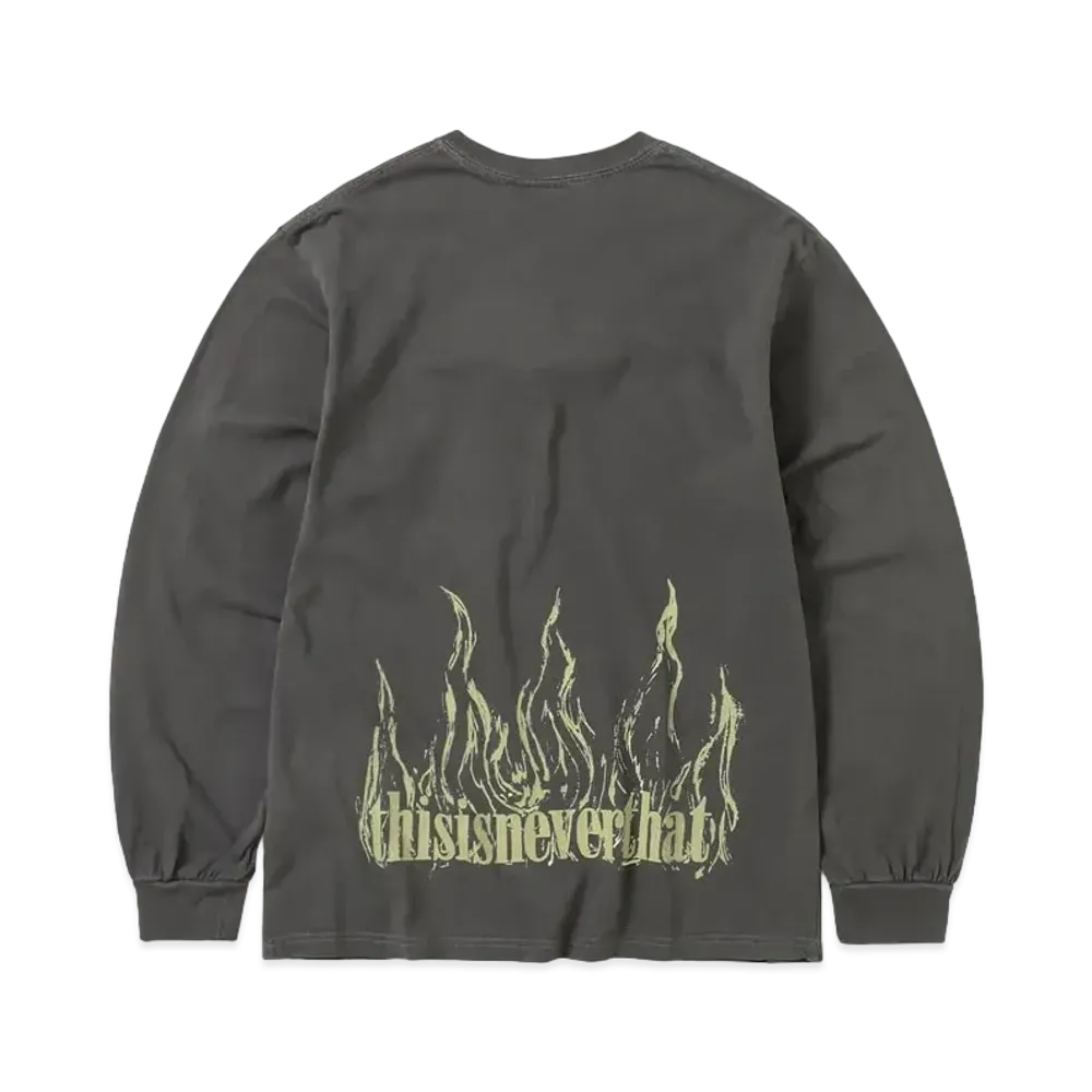 thisisneverthat Flame Onyx L/S Tee "Charcoal"