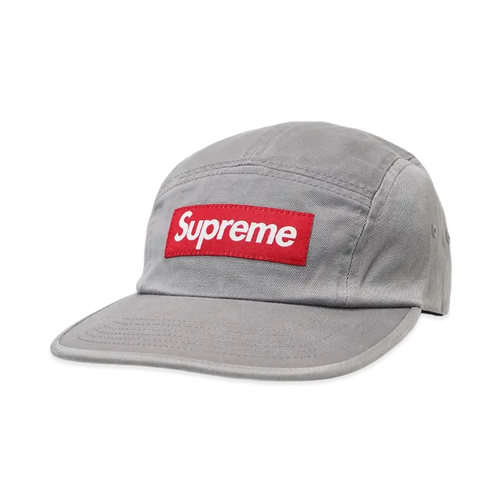 Supreme Washed Chino Twill Camp Cap (26SS) "Grey"
