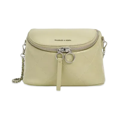 CHARLES & KEITH Upfula Quilted Cross-Body Bag "SageGreen"