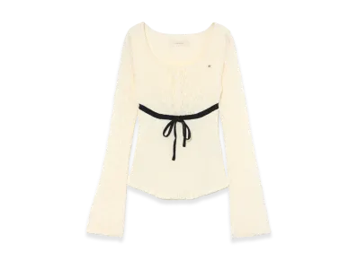 ANDMARY Women's Colette Lace Knit Tops "Ivory"